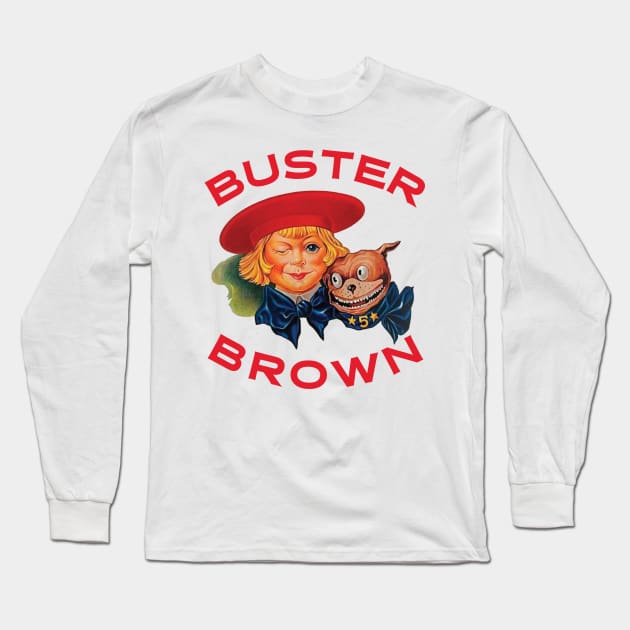 Buster Brown Long Sleeve T-Shirt by MindsparkCreative